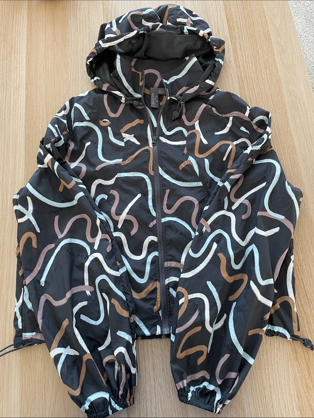 Anthropologie Sweaty Betty Adapt Studio Front Zip Hooded Windbreaker Jacket